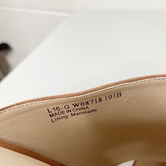 Cole Haan Gabby Sandal Tan Suede Leather Open Toe Chunky Heel Womens size 10.5 - Picture 4 of 11